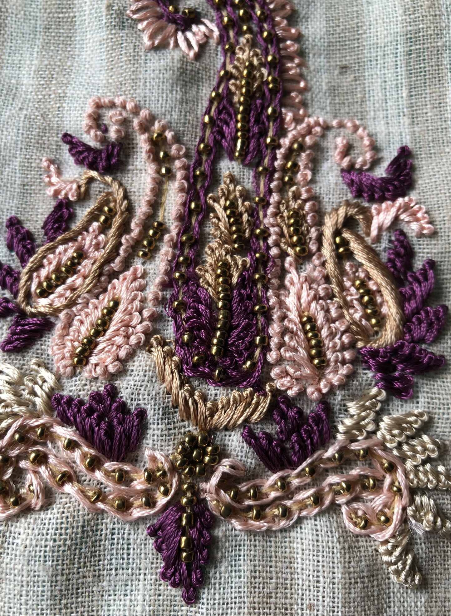 Enchanted Stripe Embroidered Stole Tie