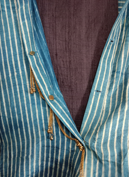 Indigo Ajrakh Handcrafted Shirt