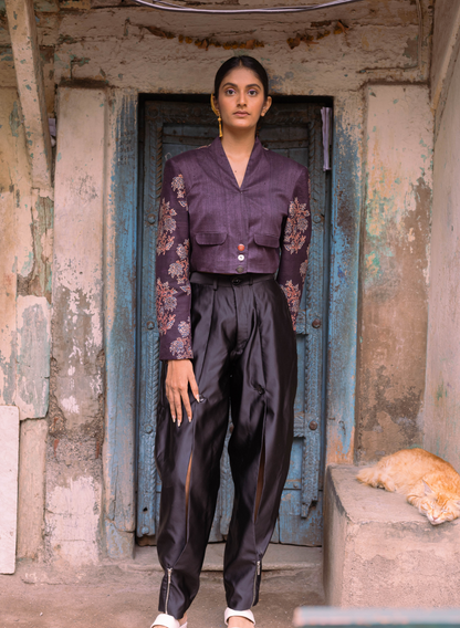 Kaali Satin Slit Pants