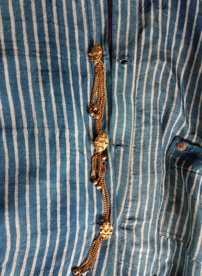 Indigo Ajrakh Handcrafted Shirt