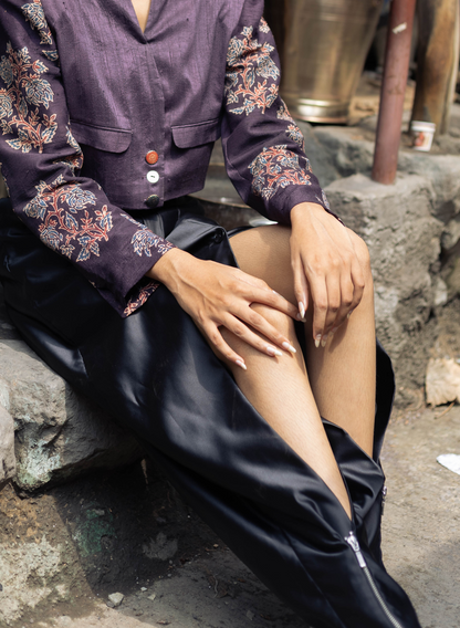 Kaali Satin Slit Pants