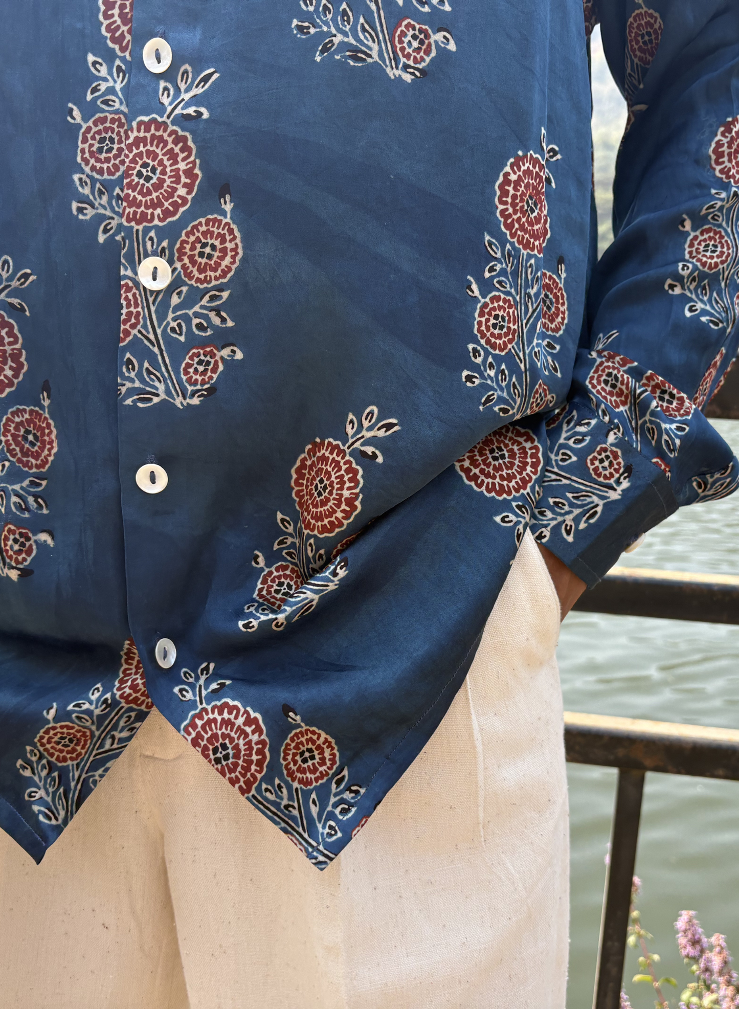 Block Printed Button Down Shirt