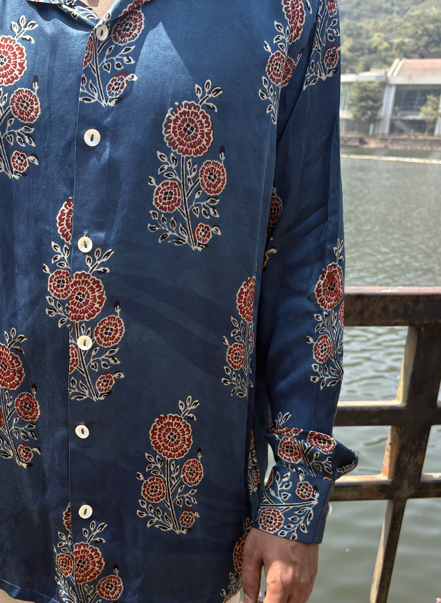 Block Printed Button Down Shirt