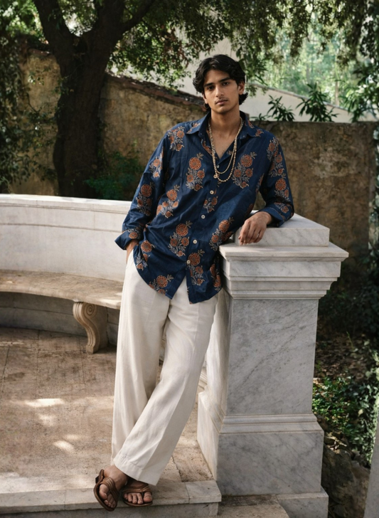 Block Printed Button Down Shirt